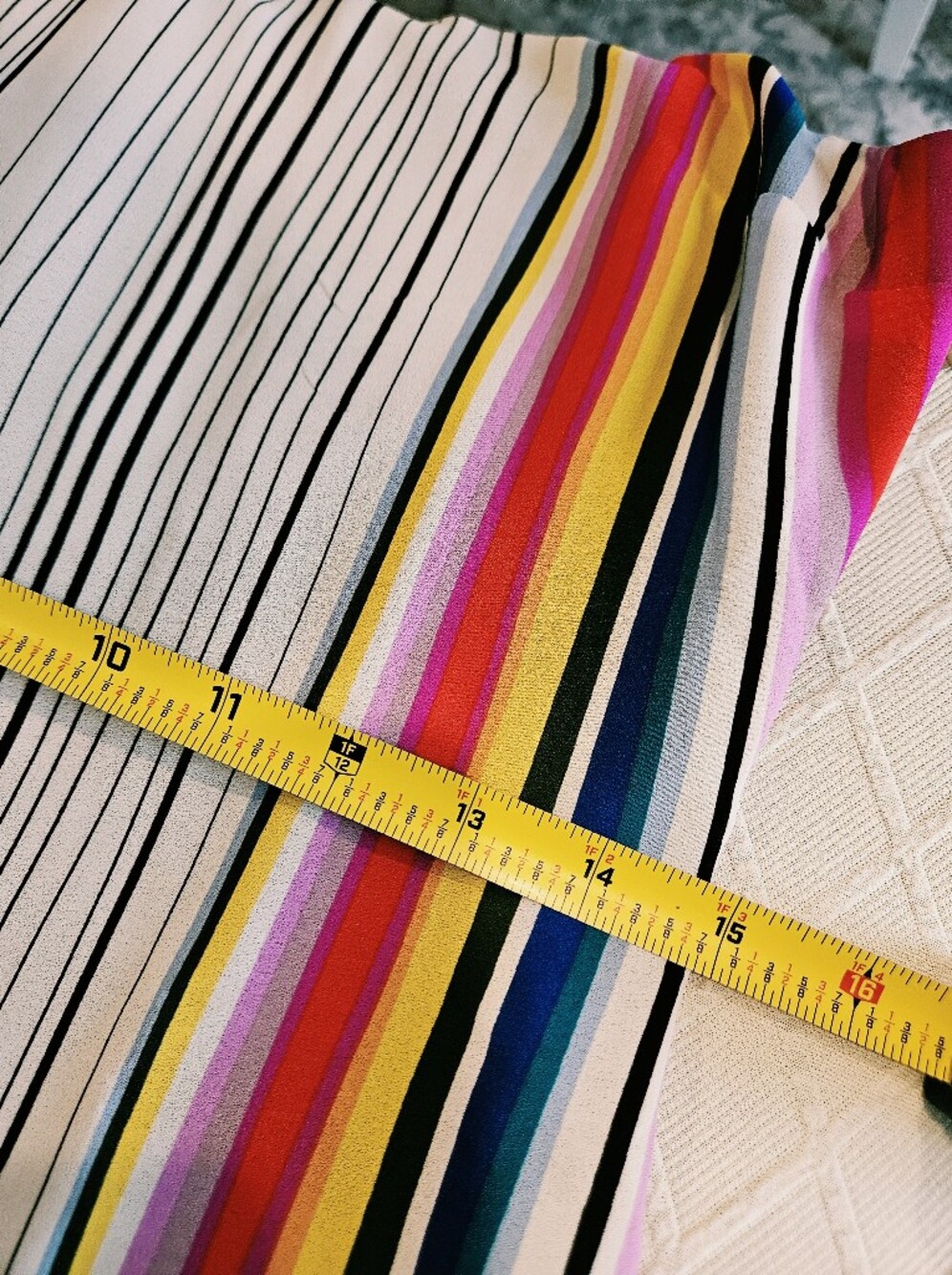 NWT Rachel Rachel Roy Rainbow Stripe One Shoulder Midi Dress Size S Colorful - Picture 10 of 11